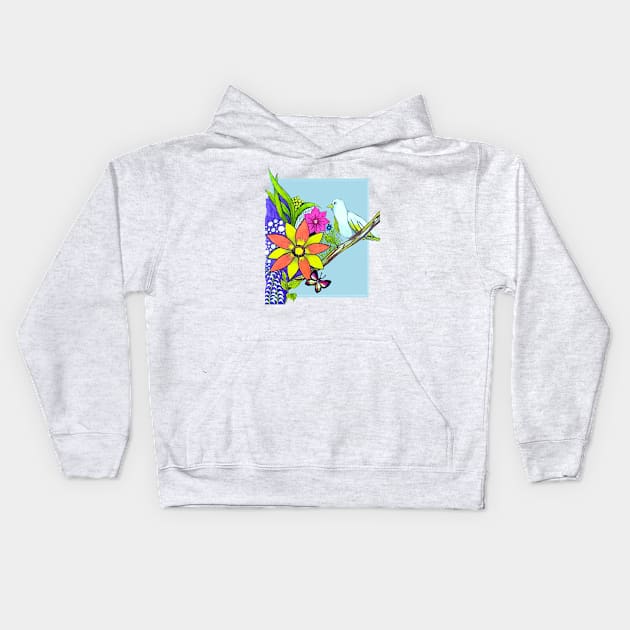 White dove Kids Hoodie by Frezmade